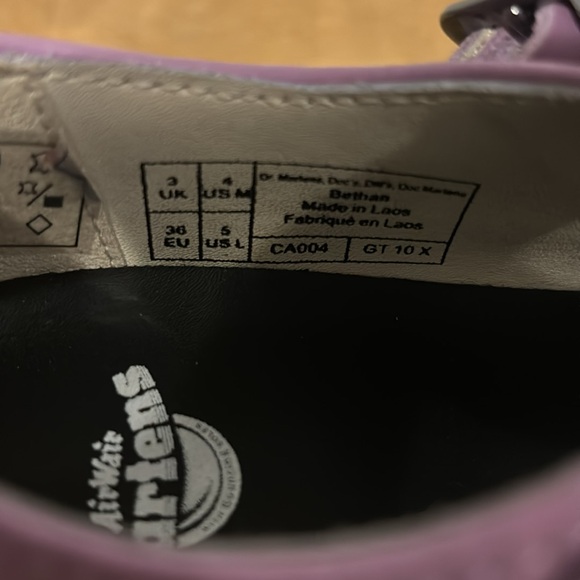 DR. MARTENS Leather Lilac Platform Mary Jane’s NWT US 5 - Picture 7 of 9